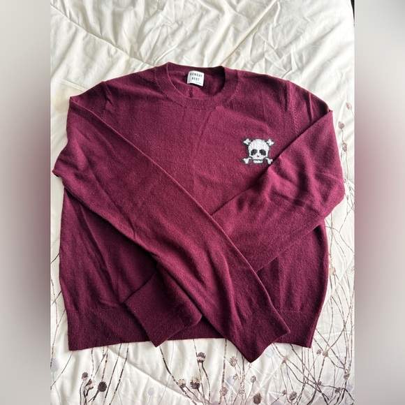 Aritzia Sunday Best | Abby Sweater in Biking Red with Skull | Size Large - Picture 11 of 11